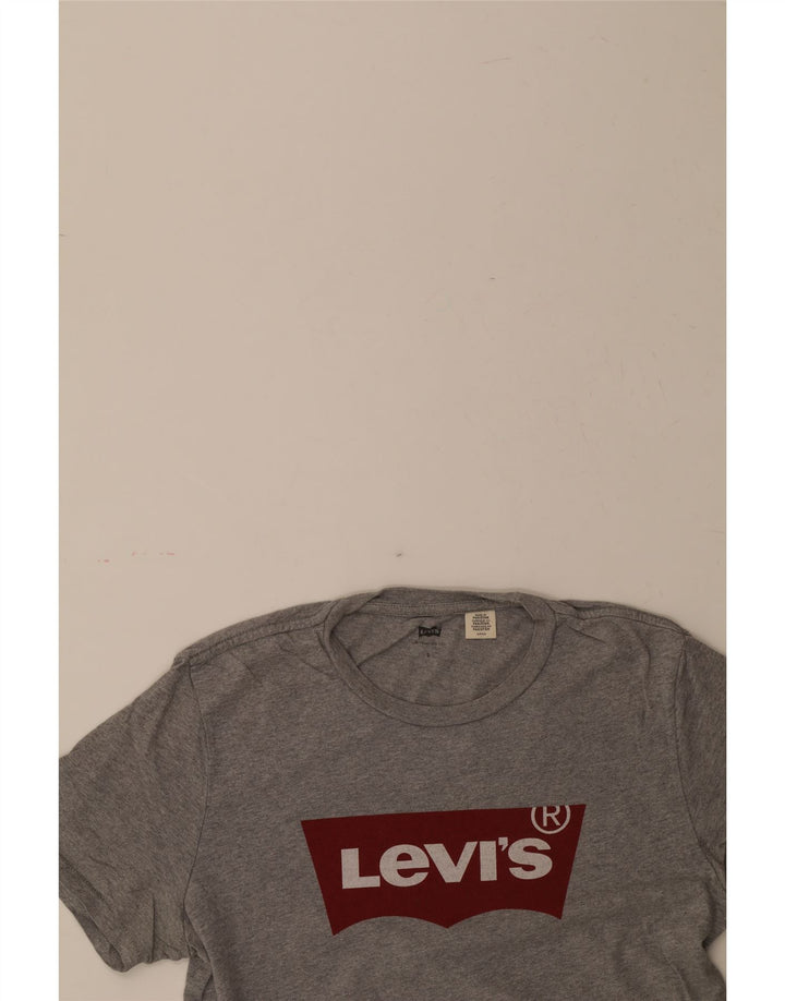 LEVI'S Mens Graphic T-Shirt Top Small Grey Cotton Vintage Levi's and Second-Hand Levi's from Messina Hembry 