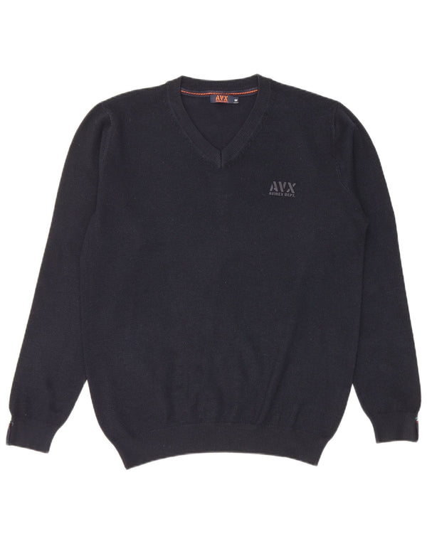 Avirex Herre V-hals sweater Medium Navy Blue Viscose