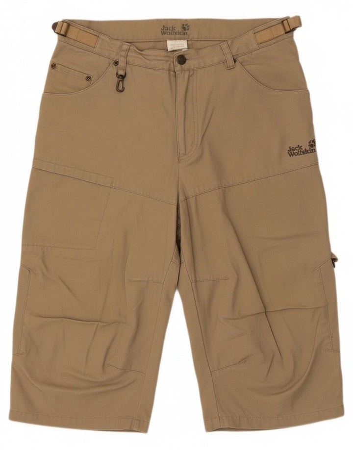 Jack Wolfskin Herre Cargo Bermuda Shorts W33 Stor Beige Bomuld