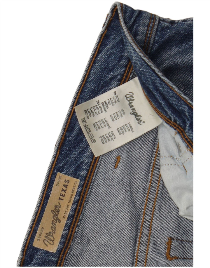 Wrangler Herre Texas Straight Jeans W38 L27 Blå Bomuld