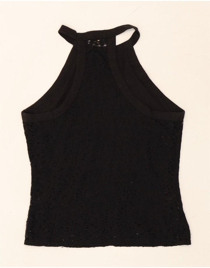 HOLLISTER Womens Halter Top UK 12 Medium Black Vintage Hollister and Second-Hand Hollister from Messina Hembry 