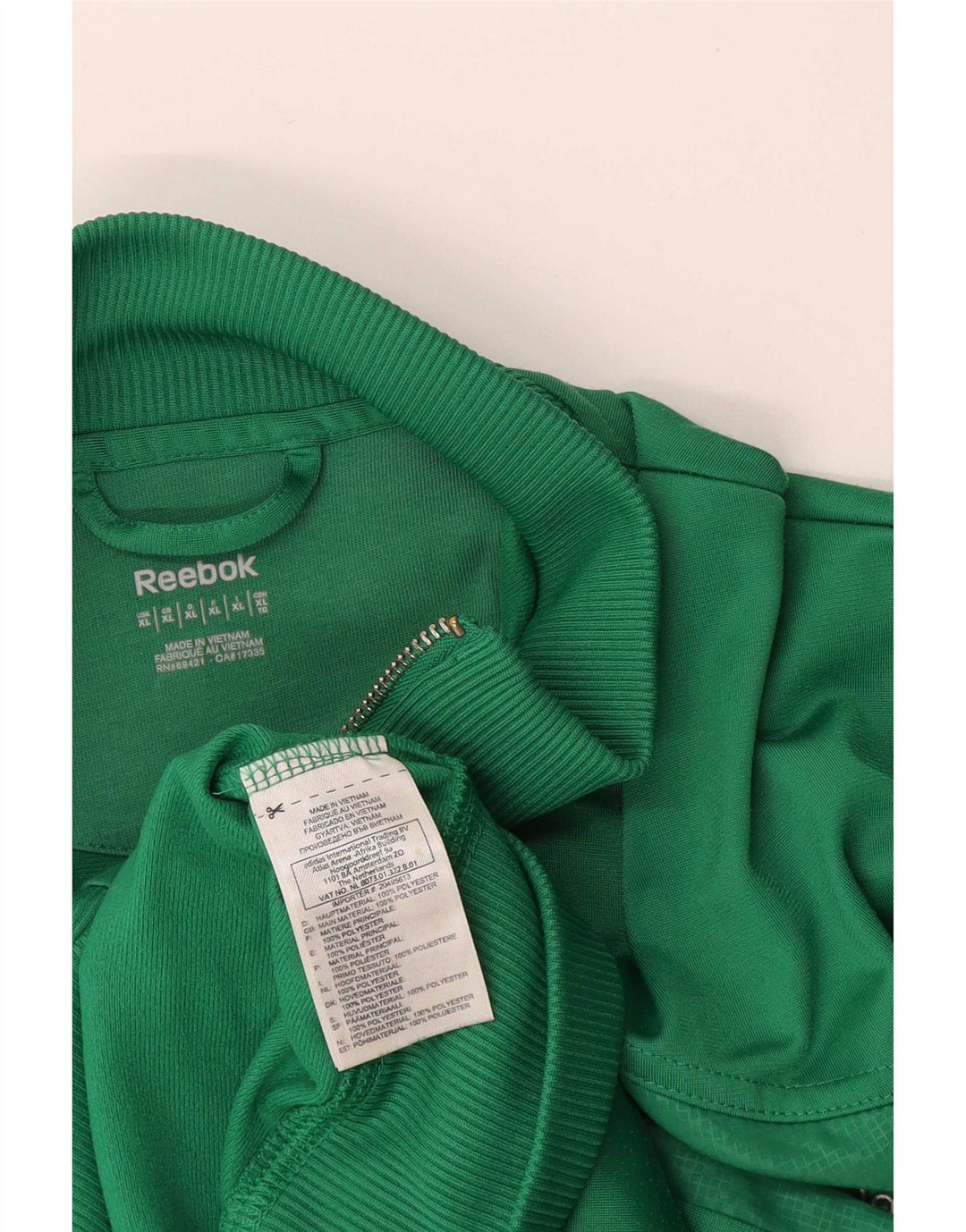 Reebok Træningsdragt til mænd Topjakke XL Grøn Polyester
