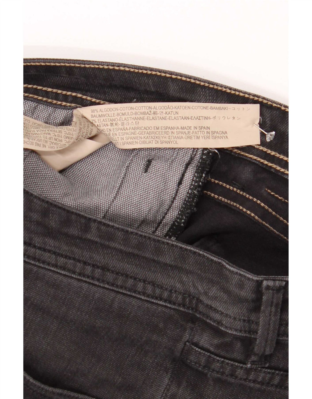 Massimo Dutti Herre Slim Jeans EU 42 Large W32 L30 Grå Bomuld
