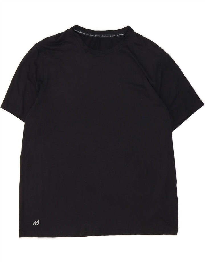 EDDIE BAUER Mens T-Shirt Top Large Black Polyester Vintage Eddie Bauer and Second-Hand Eddie Bauer from Messina Hembry 