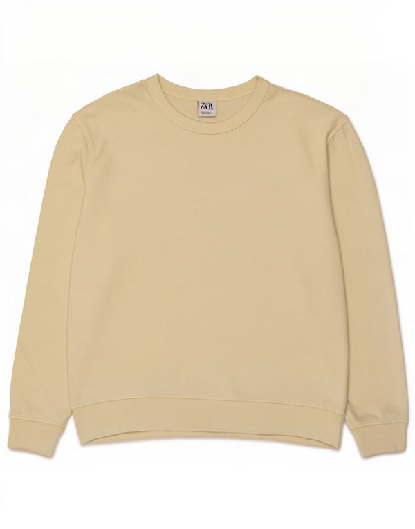 Zara Herre sweatshirt Jumper Medium Gul Bomuld