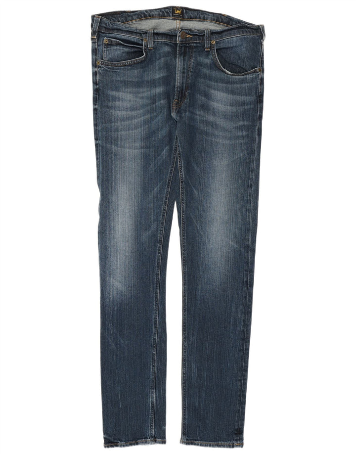 Lee Dame Luke Slim Jeans W36 L34 Blå Bomuld