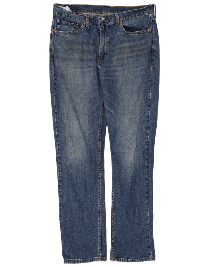 LEVI'S Herre 514 Straight Jeans W36 L34 Blå Bomuld