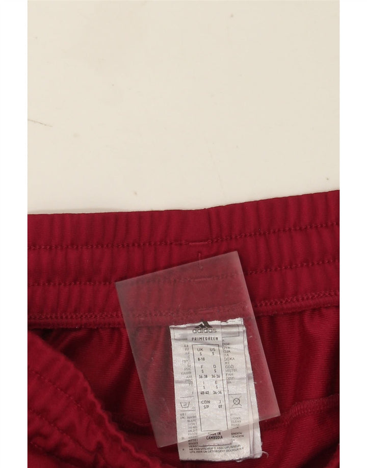 Adidas træningsdragtsbukser til kvinder UK 8/10 Small Maroon Polyester