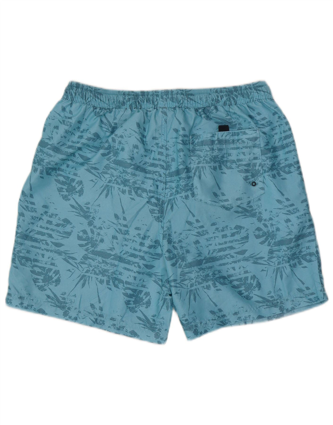 Vintage badeshorts til mænd store blå blomster polyester
