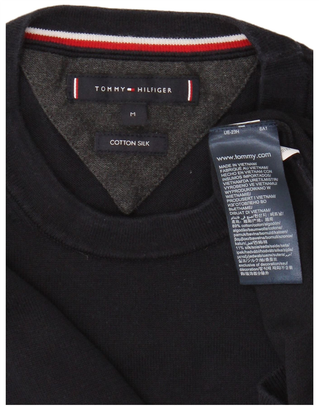 Tommy Hilfiger Dame sweater med rund hals DK 14 Medium Navy Blue