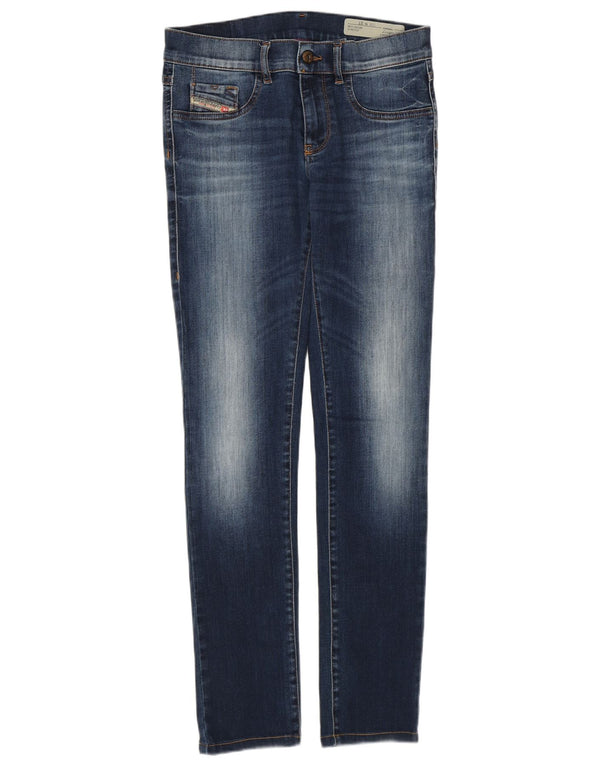 Diesel Dame Livier Lavtalje Super Slim Jegging Jeans W27 L29 Blå Bomuld