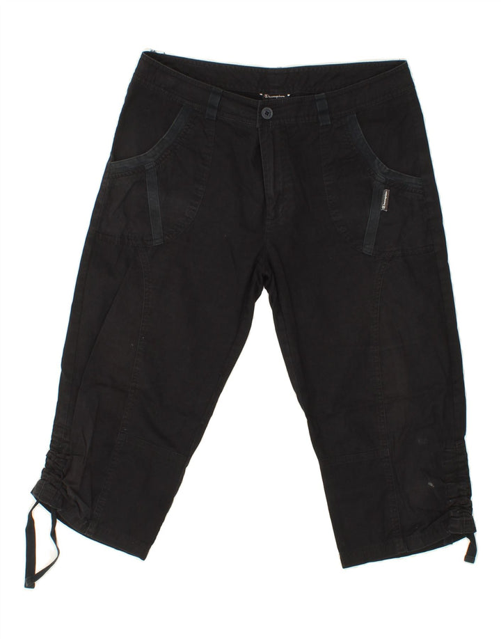 CHAMPION Womens Bermuda Shorts  Large W32  Black Cotton Vintage Champion and Second-Hand Champion from Messina Hembry 