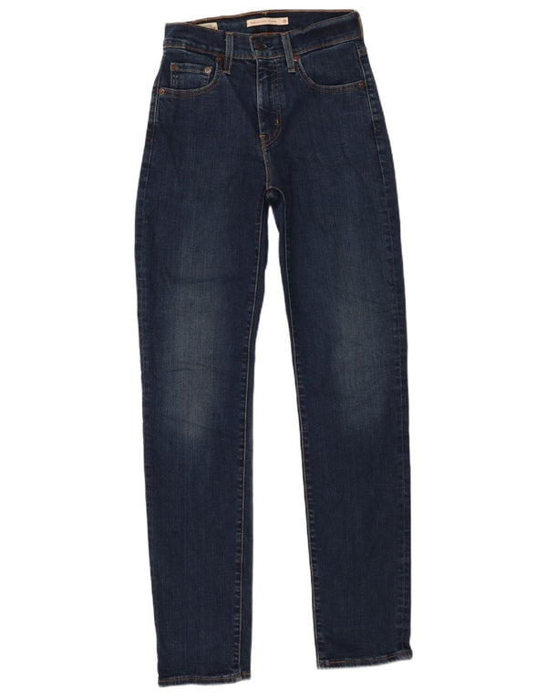 Levi's Womens 724 Højtaljede lige jeans W26 L32 blå bomuld