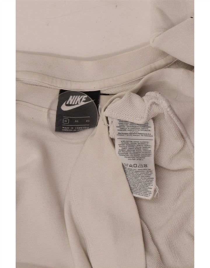 Nike grafisk sweatshirt til mænd XL Hvid bomuld