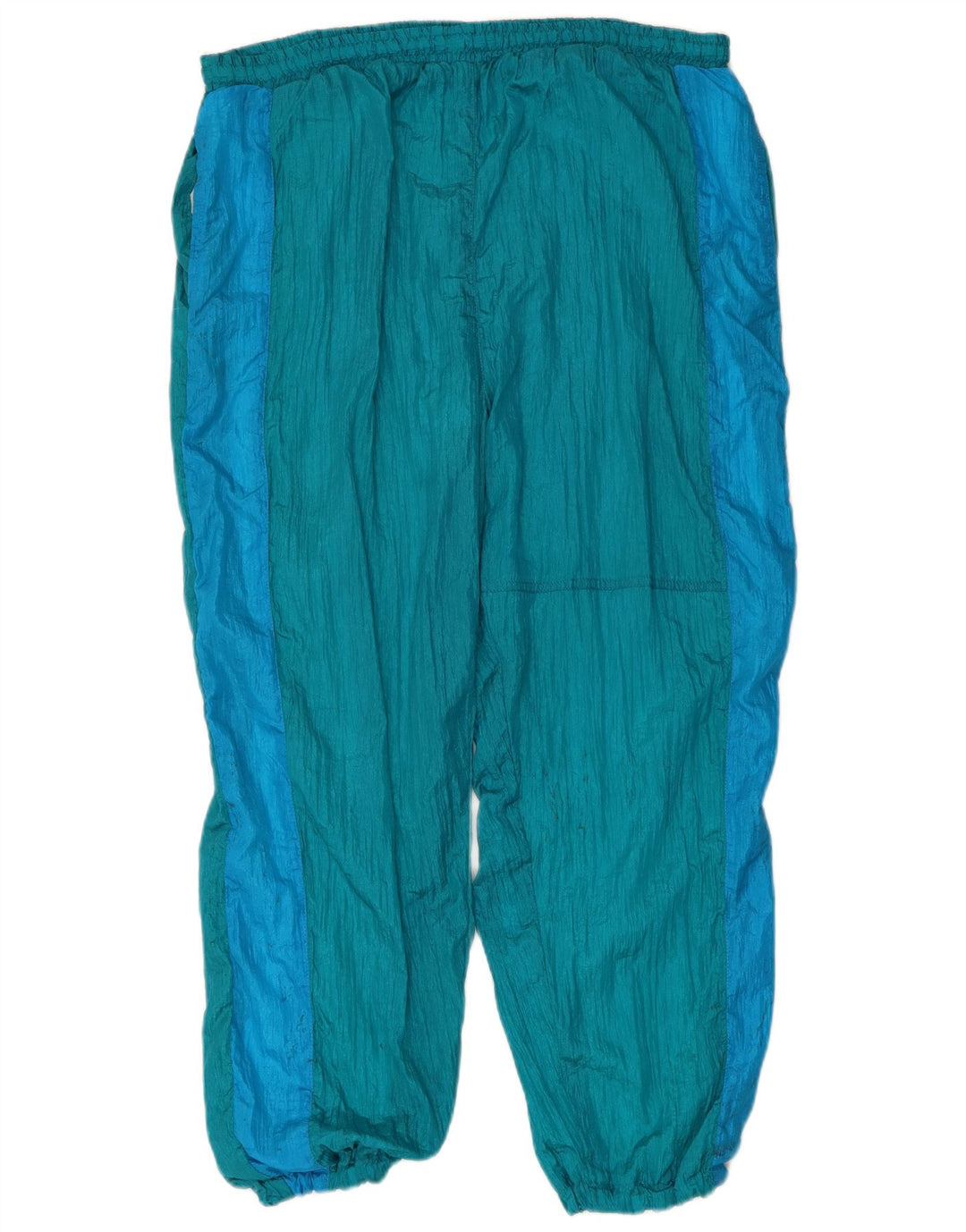 Vintage fuld træningsdragt til mænd XL Blå Colourblock Nylon