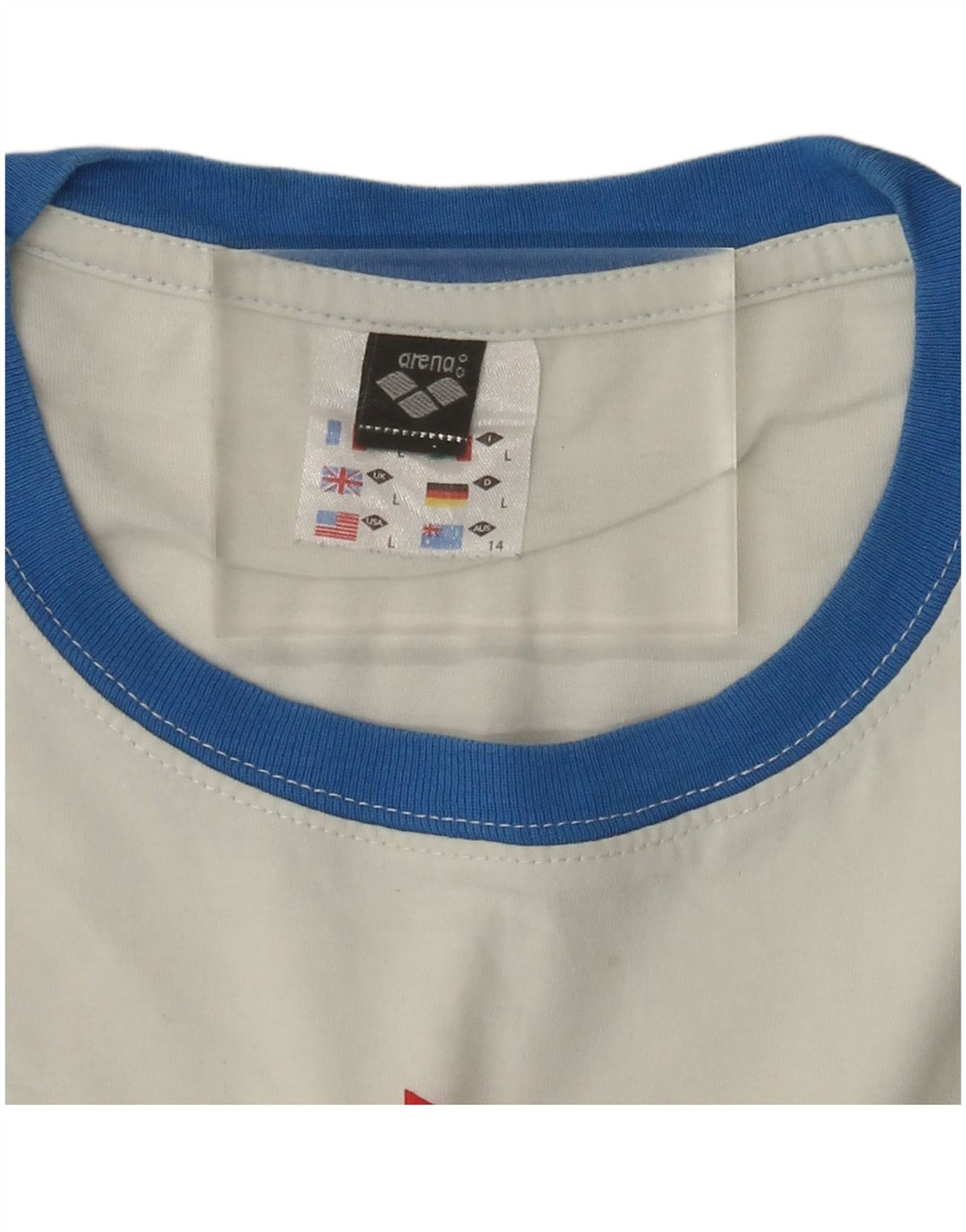 ARENA Graphic T-Shirt Top UK 14 Large White