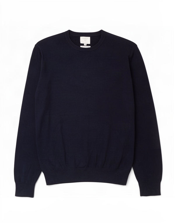 Marks & Spencer Herre sweater med rund hals 2XL marineblå bomuld