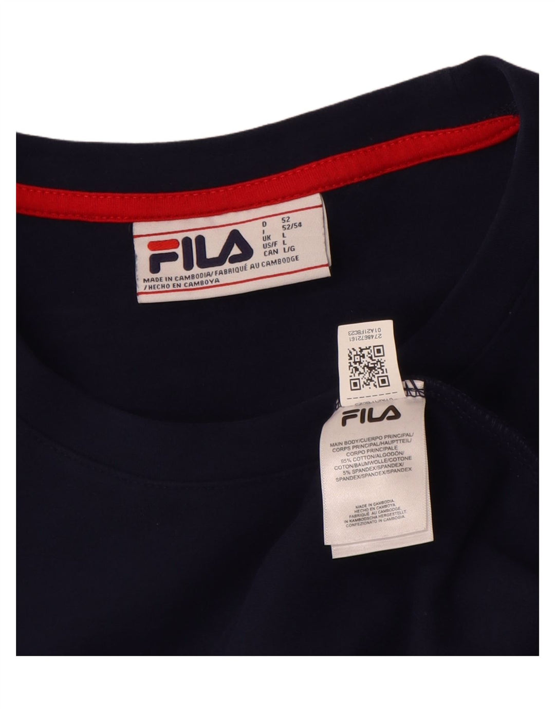 Fila Sweatshirt til mænd Stor marineblå bomuld