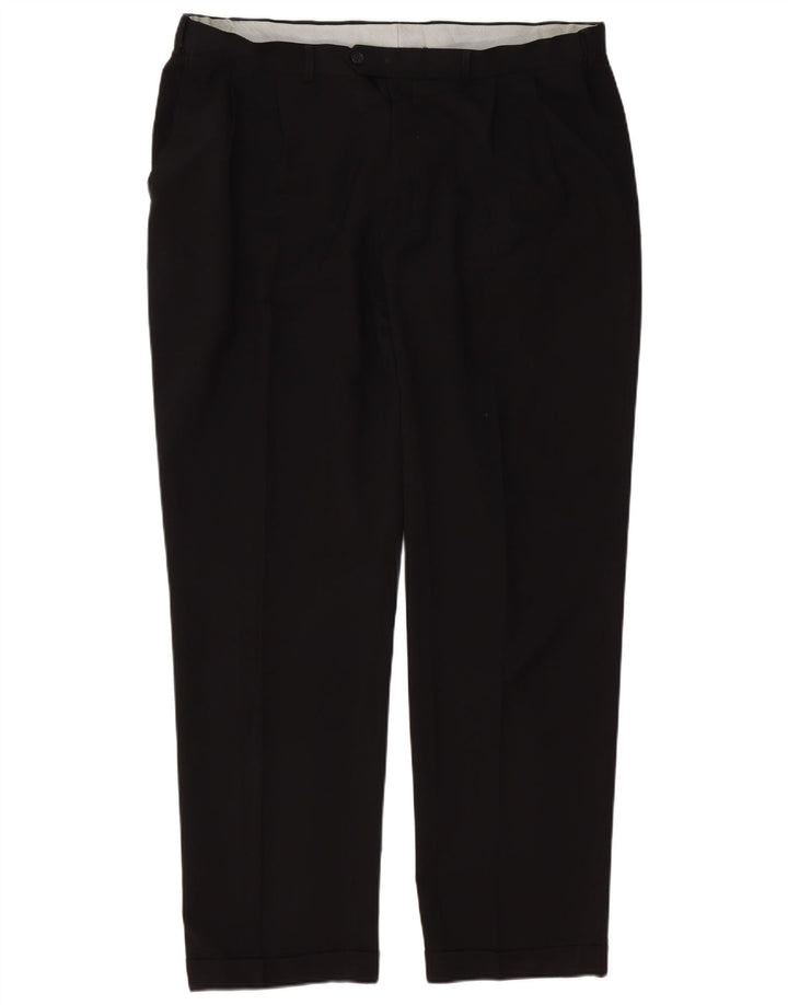 Marks & Spencer Herre Pegged Suit Bukser W40 L33 Sort Polyester