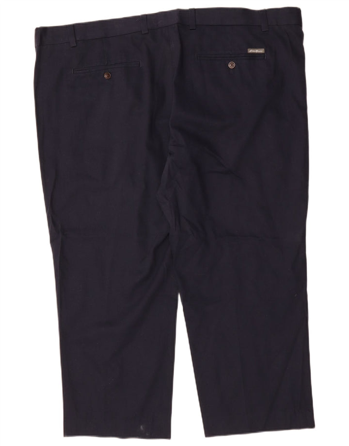 EDDIE BAUER Herre Cropped Trousers W44 L26 Marineblå Bomuld