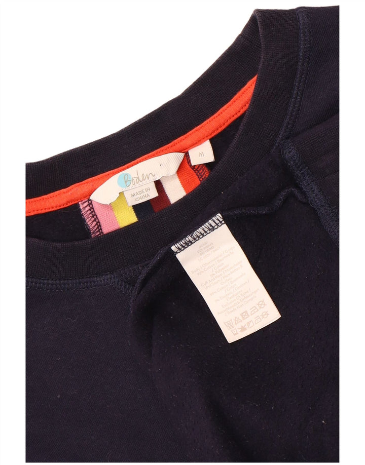Boden Dame Sweatshirt Jumper UK 14 Medium Navyblå Stribet bomuld