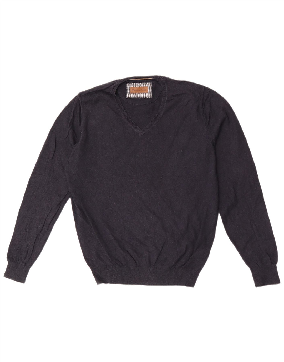 Massimo Dutti Herre V-hals sweater Medium Marineblå Bomuld