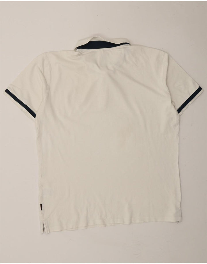 CARRERA Mens Polo Shirt XL White Cotton