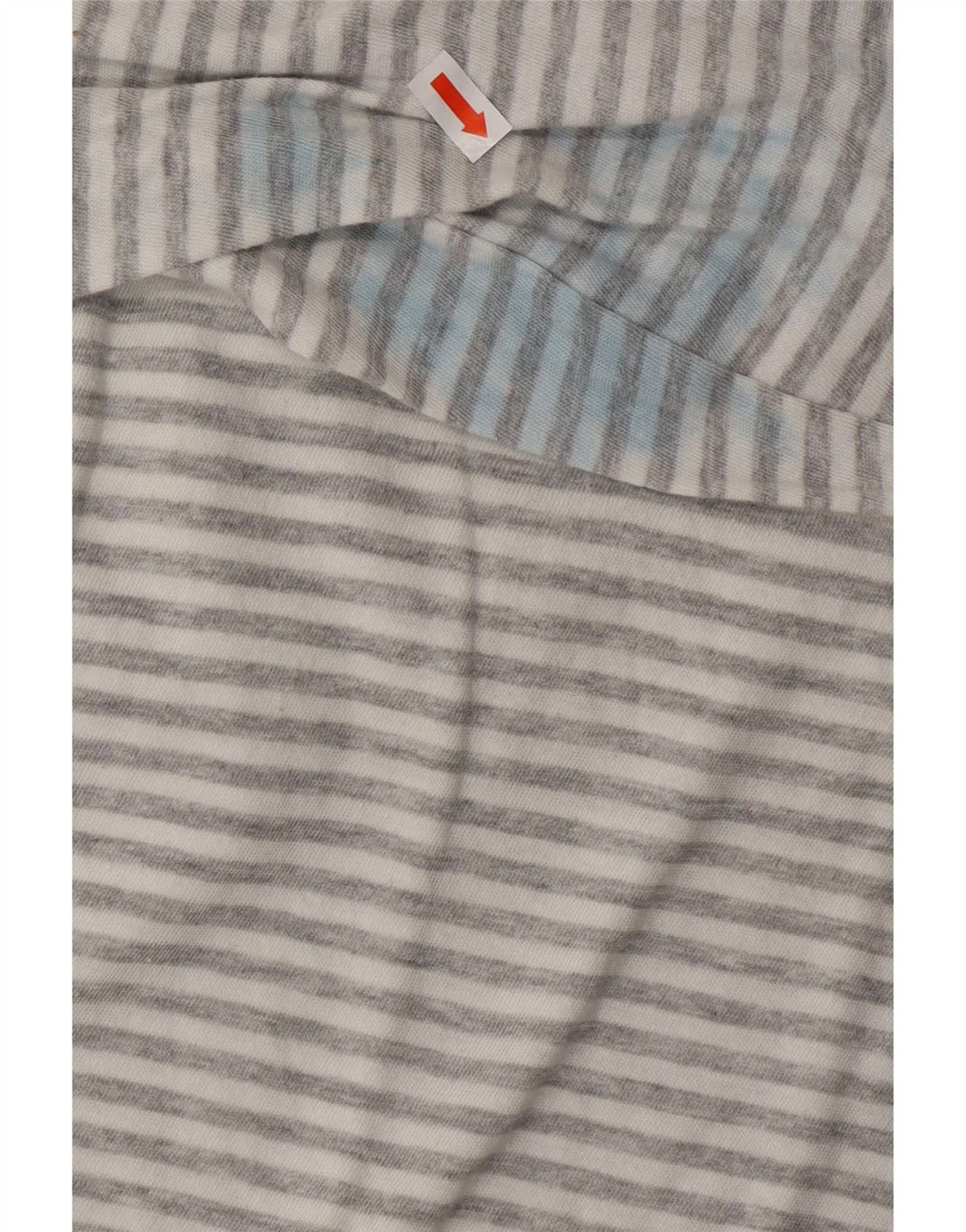 QUIKSILVER Dame Oversized Crop Top Langærmet UK 14 Mellem grå stribet