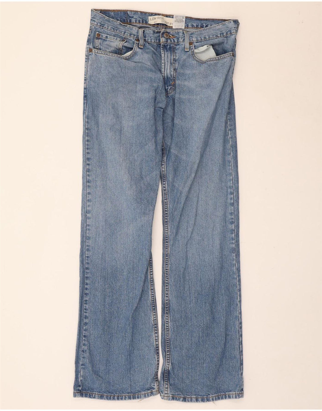 Levi's Dame 527 Bootcut-jeans med lav talje W32 L32 Blå Bomuld