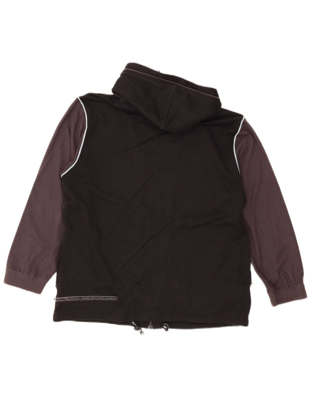 Lotto Herre hættetrøje med lynlås Medium Sort Colourblock Viscose