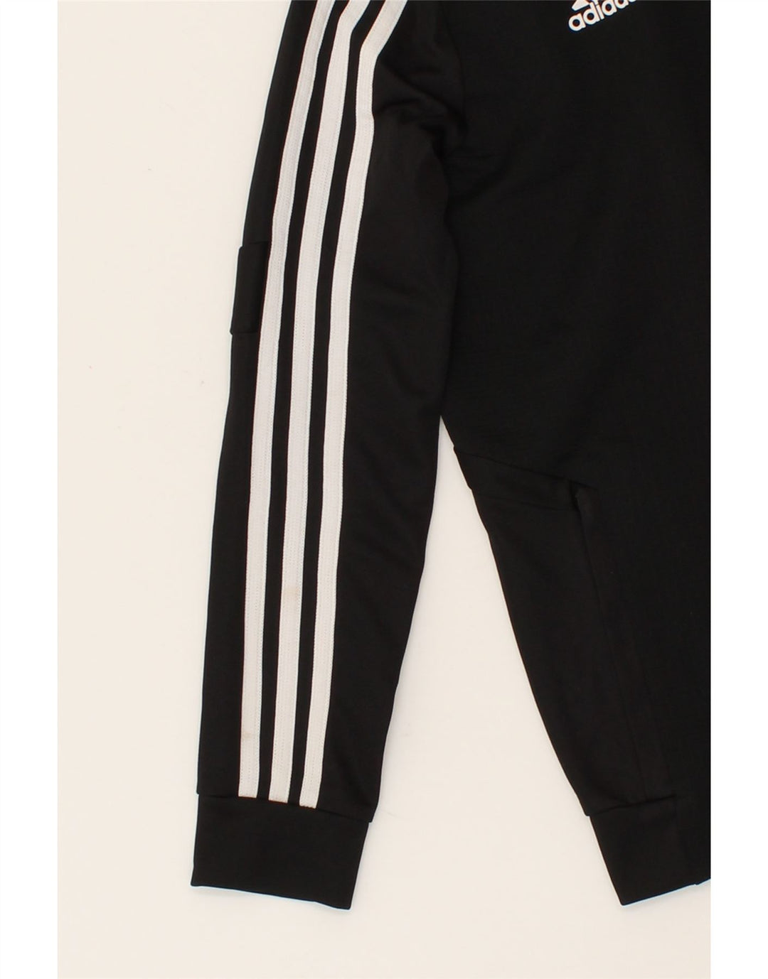 ADIDAS Boys Climalite Graphic Tracksuit Top Jacket 11-12 Years Black Vintage Adidas and Second-Hand Adidas from Messina Hembry 