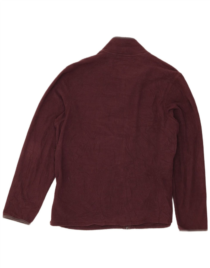 Marks & Spencer Herre Standard Fleecejakke UK 40 Large Bourgogne Polyester