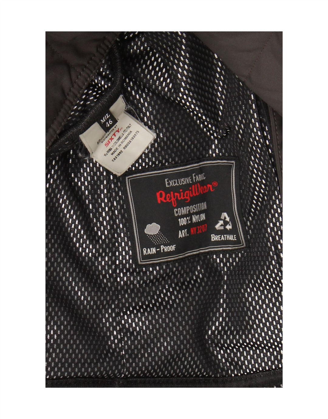 Refrigiwear Dame Hætte Polstret Frakke IT 46 Stor Khaki Nylon