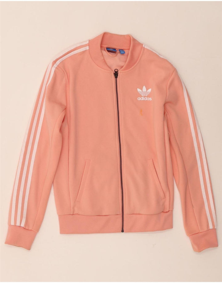 Adidas Grafisk træningsdragt topjakke til kvinder UK 6 XS Orange Polyester