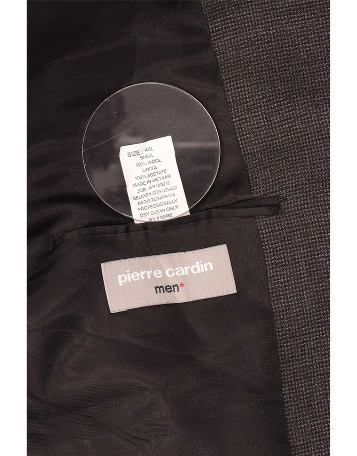 Pierre Cardin Herre 1-knaps blazerjakke IT 44 Medium Grå Uld