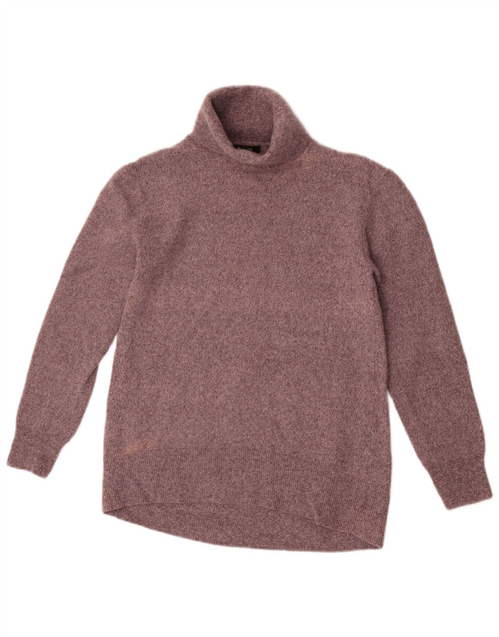 Massimo Dutti Dame Rullehals Sweater UK 8 Lille Grå Uld