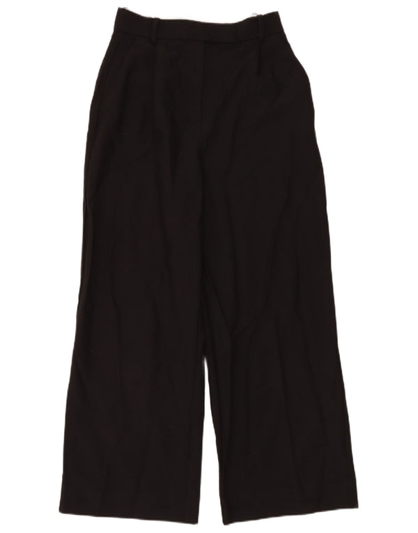 Zara bukser med brede ben til kvinder Small W26 L28 Sort polyester