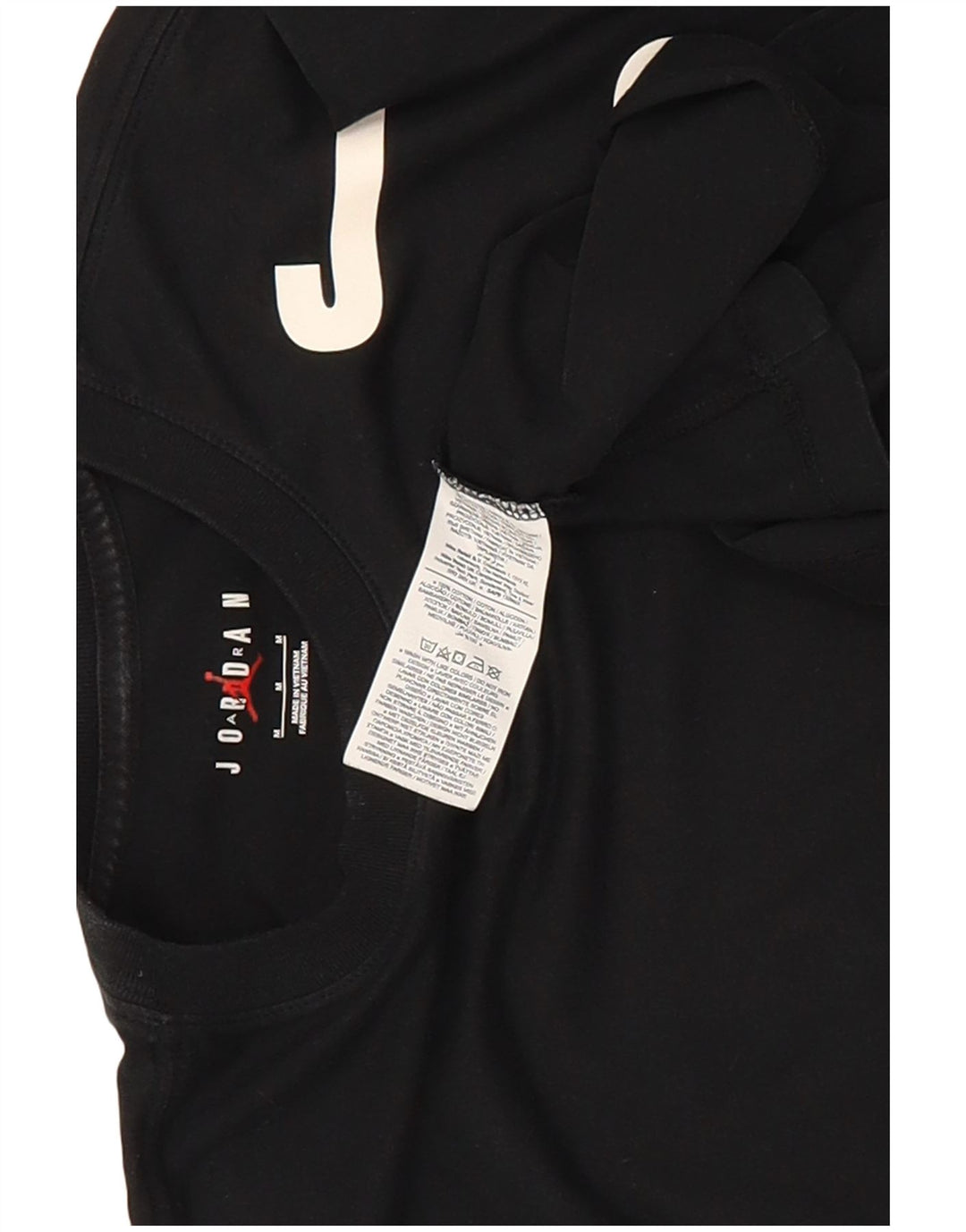 Jordan Herre grafisk T-shirt top medium sort bomuld