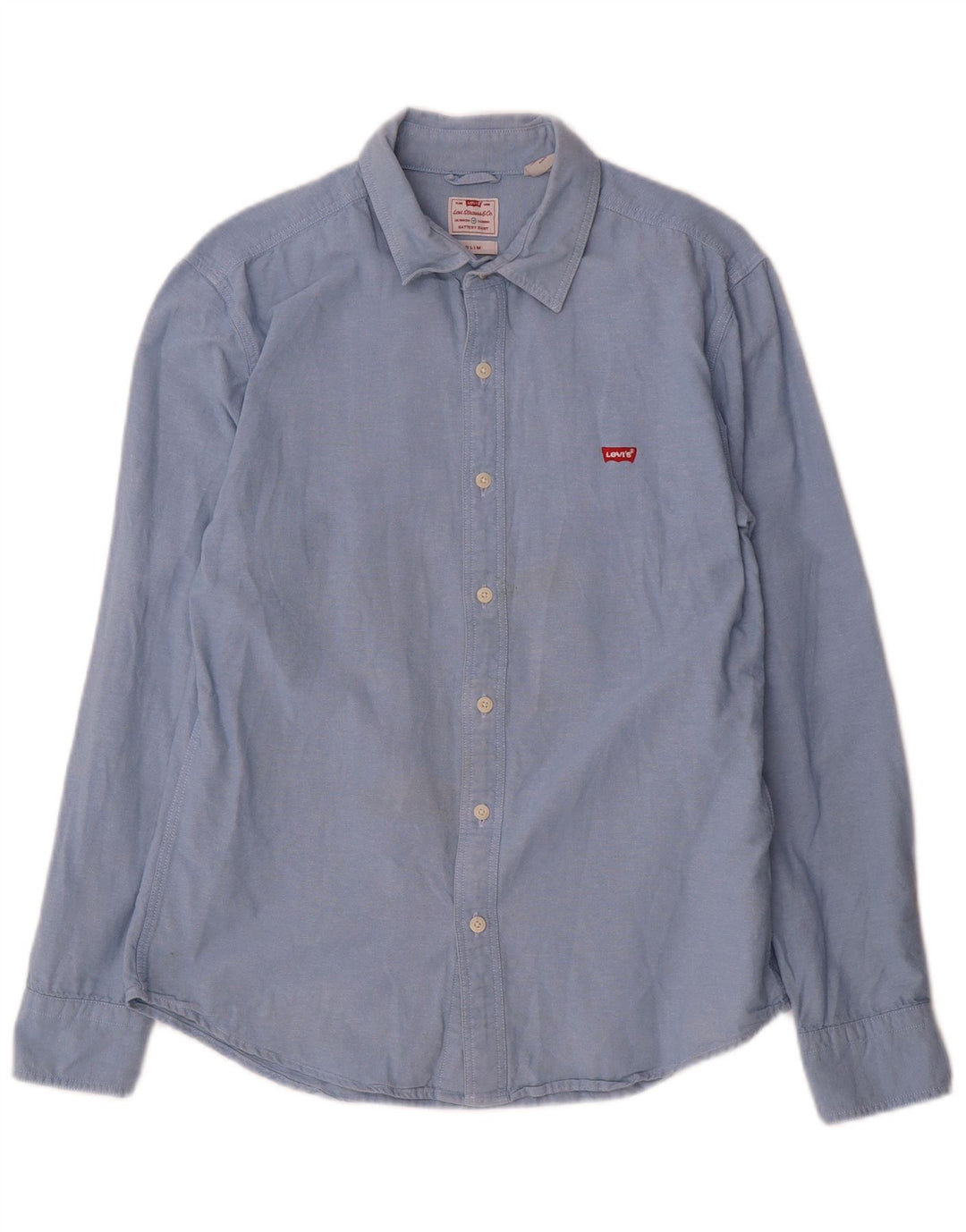 Levi's Slim Fit skjorte til mænd mellemblå bomuld