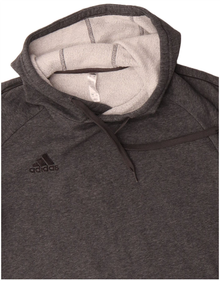 Adidas hættetrøje til mænd, stor grå bomuld