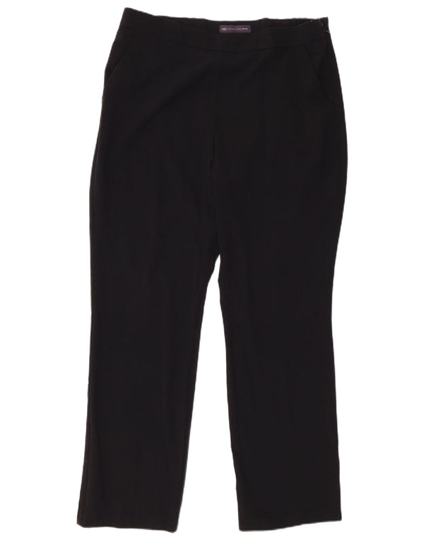 MARKS & SPENCER Womens Straight Casual Trousers UK 14 Medium W32 L30 Black