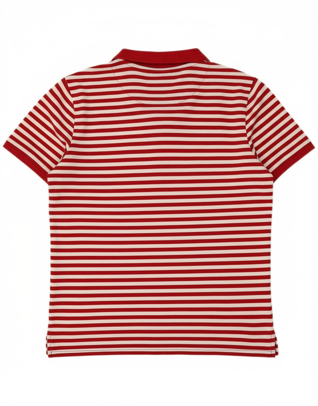 PENGUIN Boys Polo Shirt 14-15 Years Red Striped Cotton