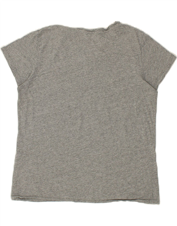 LEVI'S Womens Graphic T-Shirt Top UK 16 Large Grey Cotton Vintage Levi's and Second-Hand Levi's from Messina Hembry 