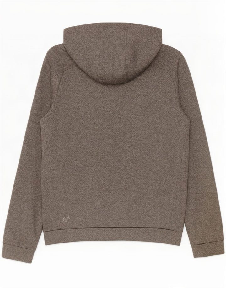 Puma hættetrøje med lynlås til mænd, stor grå flækket polyester