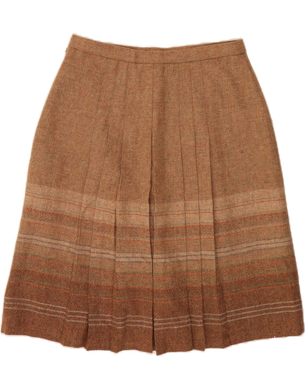 THE EDINBURGH WOOLEN MILL Kvinder plisseret nederdel UK 22 3XL W38 Brun