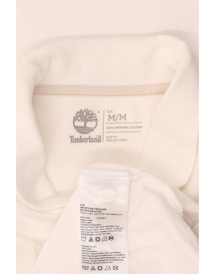 Timberland Herre Slim Fit Polo Shirt Medium White Cotton