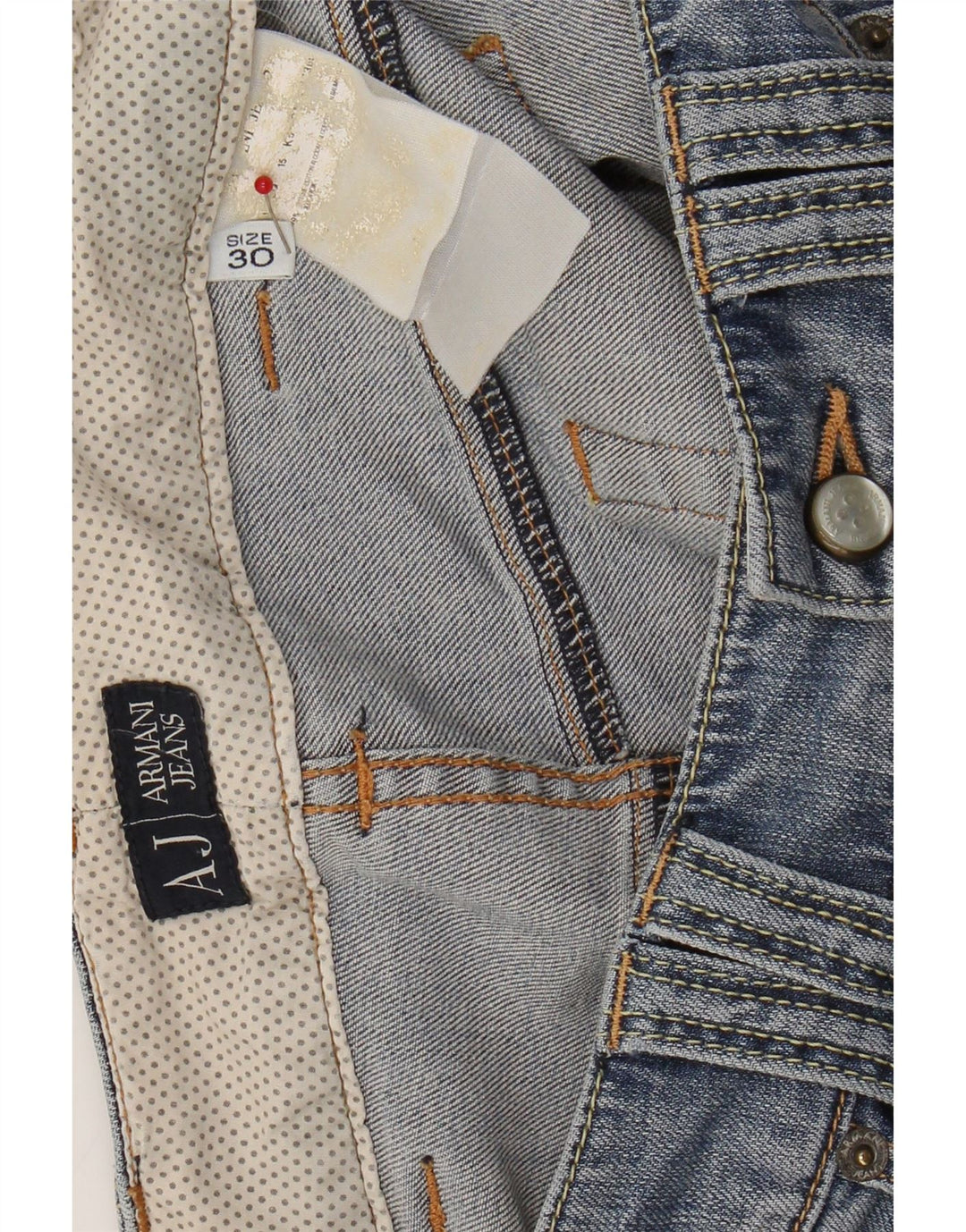 ARMANI Womens Straight Jeans W30 L34 Blue Vintage Armani and Second-Hand Armani from Messina Hembry 