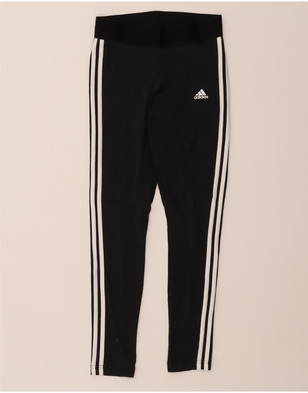 ADIDAS Dame Tight Fit Leggings UK 8/10 Small Black Bomuld
