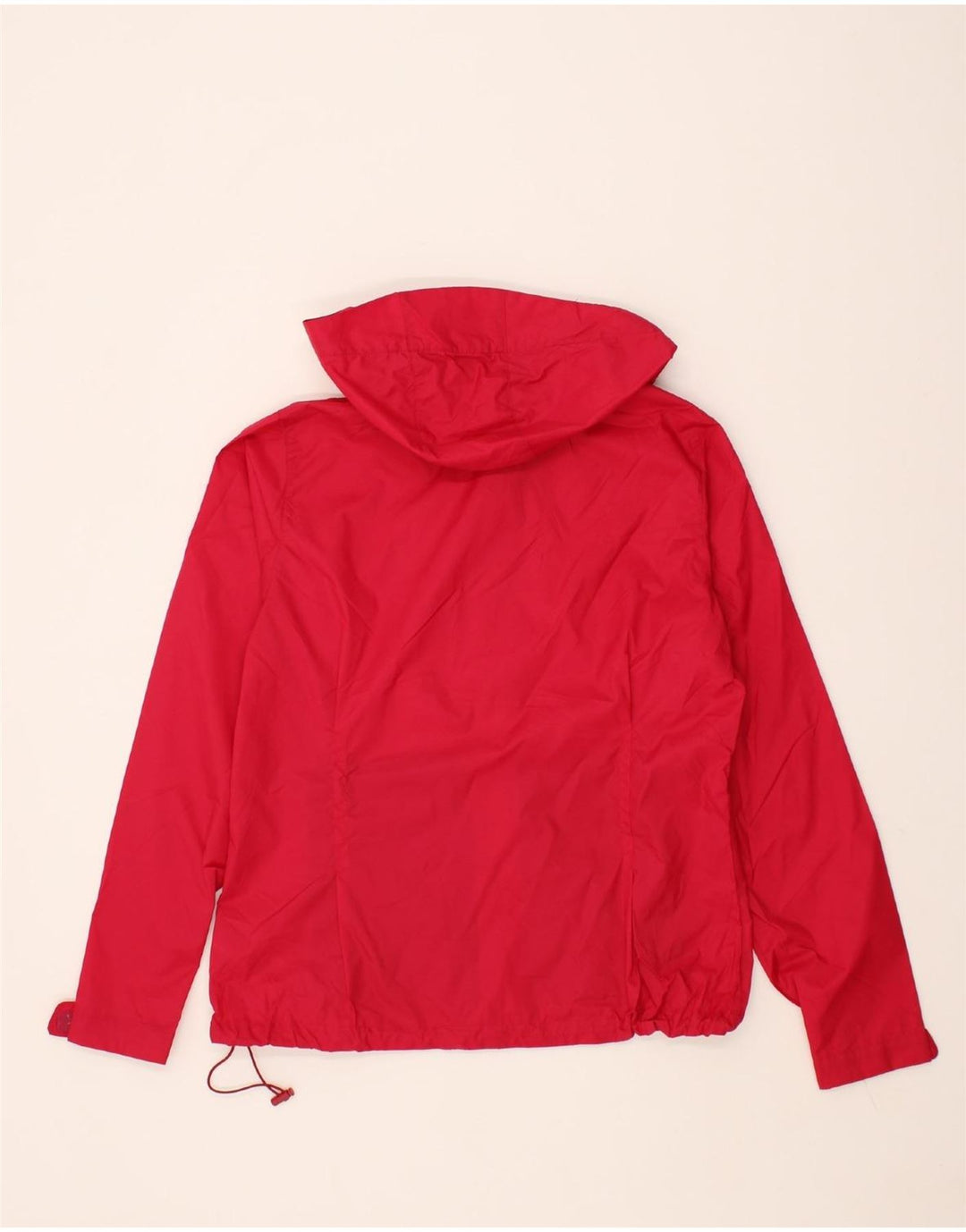 COLUMBIA Womens Hooded Rain Jacket UK 16 Large Red Nylon Vintage Columbia and Second-Hand Columbia from Messina Hembry 