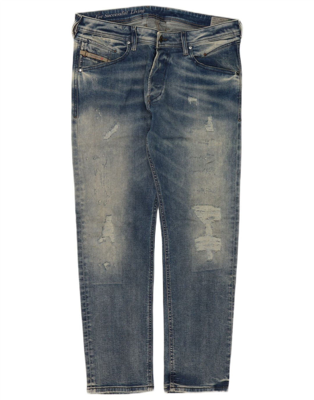 Diesel Herre Belther Regular Slim Tapered Jeans W34 L30 Blue